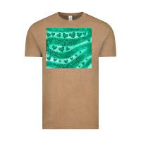Vintage Coffee green glitter heart Vintage Tee - JahusDesignShop