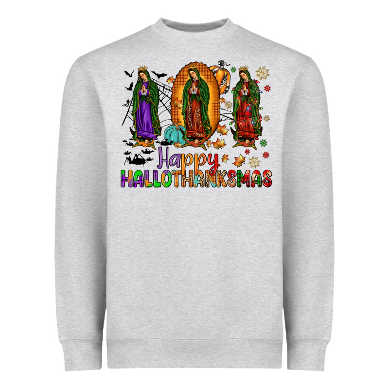 Our Lady Of Guadalupe Happy Hallothanksmas Heavyweight Sweatshirt by JahusDesignShop | Teevron