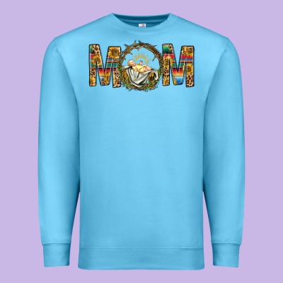 Western Mom With Baby Jesus Premium Sweatshirt Designed By Bundleandbundleshop