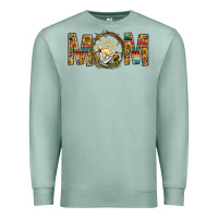 Seafoam Western Mom With Baby Jesus Premium Sweatshirt - BundleAndBundleShop