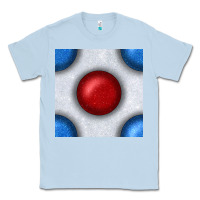 Dusty Blue Glitter 4th Of July Seamless Pattern Classic Tee - BundleAndBundleShop