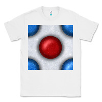 White Glitter 4th Of July Seamless Pattern Classic Tee - BundleAndBundleShop