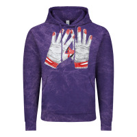 Cloud Purple batting gloves Vintage Hoodie - FaDigitalArtStudio