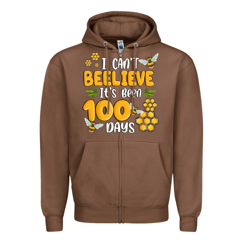 I Cant Beelieve Its Been 100 Days Zipper Hoodie by MaliasSmallBusiness | Teevron