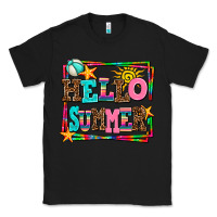 Black hello summer Classic Tee - AdoDesignShop