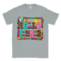 Heather Grey hello summer Classic Tee - AdoDesignShop
