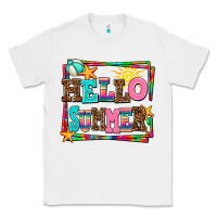 White hello summer Classic Tee - AdoDesignShop