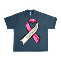 Midnight Navy breast cancer sport ribbons Urban Heavy Tee - AdoDesignShop