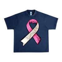 Navy breast cancer sport ribbons Urban Heavy Tee - AdoDesignShop