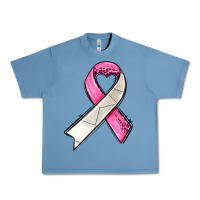 Pebble Blue breast cancer sport ribbons Urban Heavy Tee - AdoDesignShop