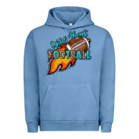 Pigment Pebble Blue Wild about Football Urban Hoodie - HowdyJamesFarm
