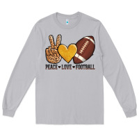 Moon Dust peace love football Long Sleeve Tee - AdoDesignShop