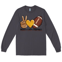 Smoke peace love football Long Sleeve Tee - AdoDesignShop