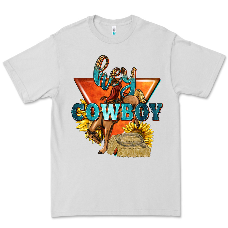 Hey Cowboy With Sunflowers Premium Tee by texasbilliewilder | Teevron