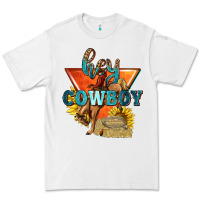 White hey cowboy with sunflowers Premium Tee - texasbilliewilder