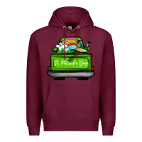 Burgundy St Patrick's Day Truck Premium Hoodie - Bettercallsaul