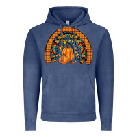 Vintage Denim fall pumpkin rainbow Vintage Hoodie - JahusDesignShop