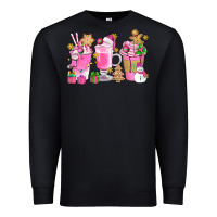 Black Pink Christmas Coffee Cups Bbs Premium Sweatshirt - BundleAndBundleShop