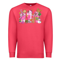 Cardinal Pink Christmas Coffee Cups Bbs Premium Sweatshirt - BundleAndBundleShop