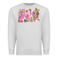 Dove Grey Pink Christmas Coffee Cups Bbs Premium Sweatshirt - BundleAndBundleShop