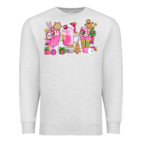 Oatmeal Heather Pink Christmas Coffee Cups Bbs Premium Sweatshirt - BundleAndBundleShop