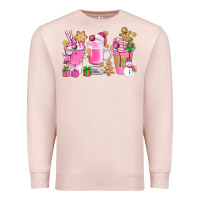 Pale Pink Pink Christmas Coffee Cups Bbs Premium Sweatshirt - BundleAndBundleShop