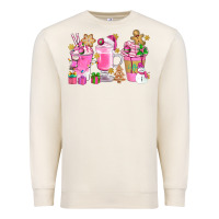 Sandshell Pink Christmas Coffee Cups Bbs Premium Sweatshirt - BundleAndBundleShop