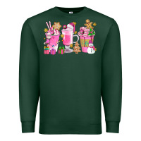 Sports Green Pink Christmas Coffee Cups Bbs Premium Sweatshirt - BundleAndBundleShop