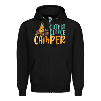 Black cutest little camper Zipper Hoodie - MaliasSmallBusiness