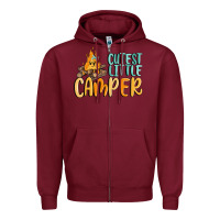 Burgundy cutest little camper Zipper Hoodie - MaliasSmallBusiness