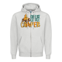 Dove Grey cutest little camper Zipper Hoodie - MaliasSmallBusiness