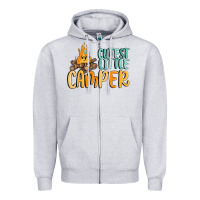 Heather Grey cutest little camper Zipper Hoodie - MaliasSmallBusiness