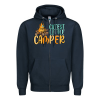 Navy cutest little camper Zipper Hoodie - MaliasSmallBusiness