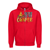 Red cutest little camper Zipper Hoodie - MaliasSmallBusiness