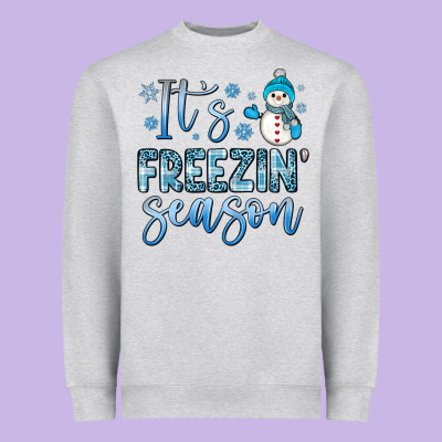 It S Freezin Season Heavyweight Sweatshirt Designed By Jahusdesignshop