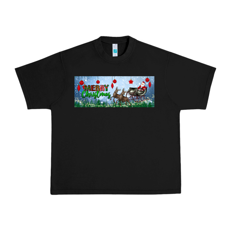 Merry Christmas With Santa Sleigh Urban Heavy Tee by BundleAndBundleShop | Teevron
