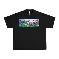 Black merry christmas with santa sleigh Urban Heavy Tee - BundleAndBundleShop