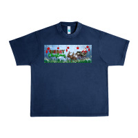 Navy merry christmas with santa sleigh Urban Heavy Tee - BundleAndBundleShop