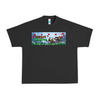 Pigment Black merry christmas with santa sleigh Urban Heavy Tee - BundleAndBundleShop