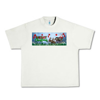 Pistachio merry christmas with santa sleigh Urban Heavy Tee - BundleAndBundleShop
