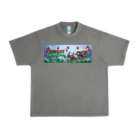 Tornado merry christmas with santa sleigh Urban Heavy Tee - BundleAndBundleShop