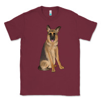 Burgundy german shepherd Classic Tee - JahusDesignShop