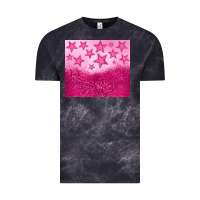 Cloud Black pink glitter star Vintage Tee - JahusDesignShop