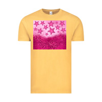 Vintage Mustard pink glitter star Vintage Tee - JahusDesignShop