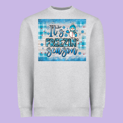 It S Freezin Season Heavyweight Sweatshirt Designed By Jahusdesignshop