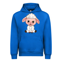 Cobalt Cartoon Lamb Urban Hoodie - HowdyJamesFarm