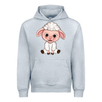 Heather Grey Cartoon Lamb Urban Hoodie - HowdyJamesFarm