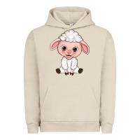 Pigment French Oak Cartoon Lamb Urban Hoodie - HowdyJamesFarm