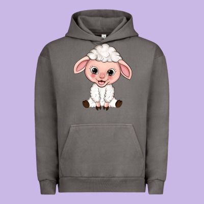 Cartoon Lamb Urban Hoodie Designed By Howdyjamesfarm