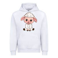 White Cartoon Lamb Urban Hoodie - HowdyJamesFarm